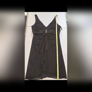 Jump Black Asymmetrical Dress with Embellished Waist 3c15
